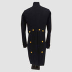 New Men's Military Dark Navy Blue Wool Tailcoat