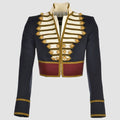 New Navy Blue Men's Military Hussar Army Officer Wool Jacket