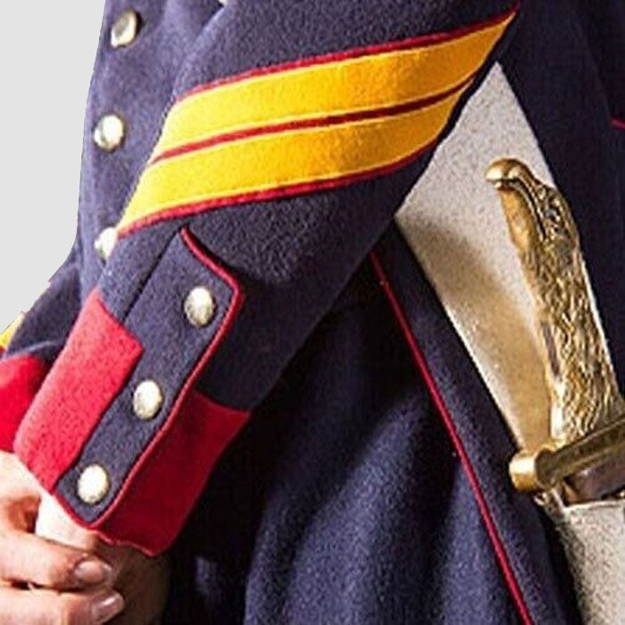 French Napoleonic Navy Blue Line Artillery 1806 Wool Men Coat