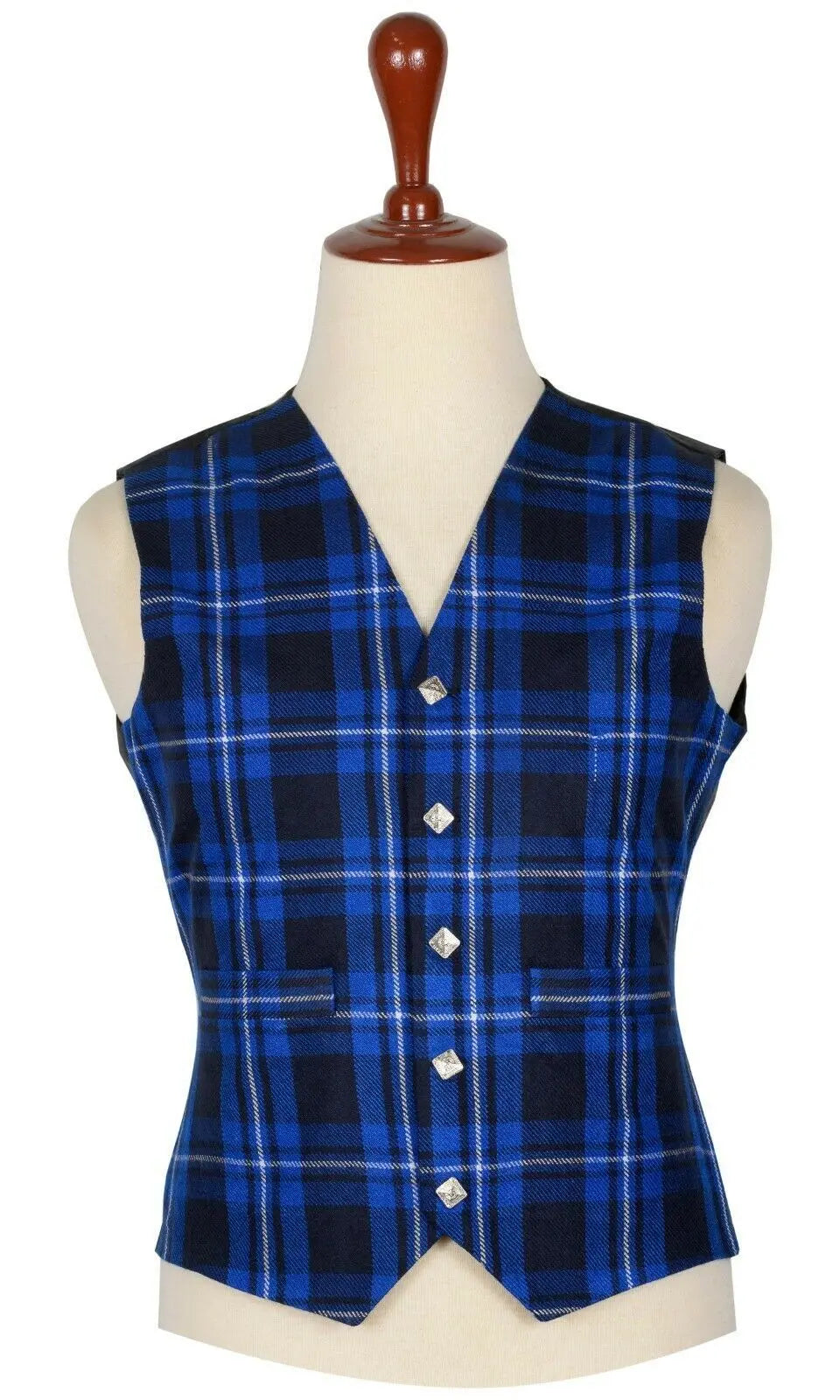 Traditional Scottish American Patriot 5 Buttons Tartan Waistcoat