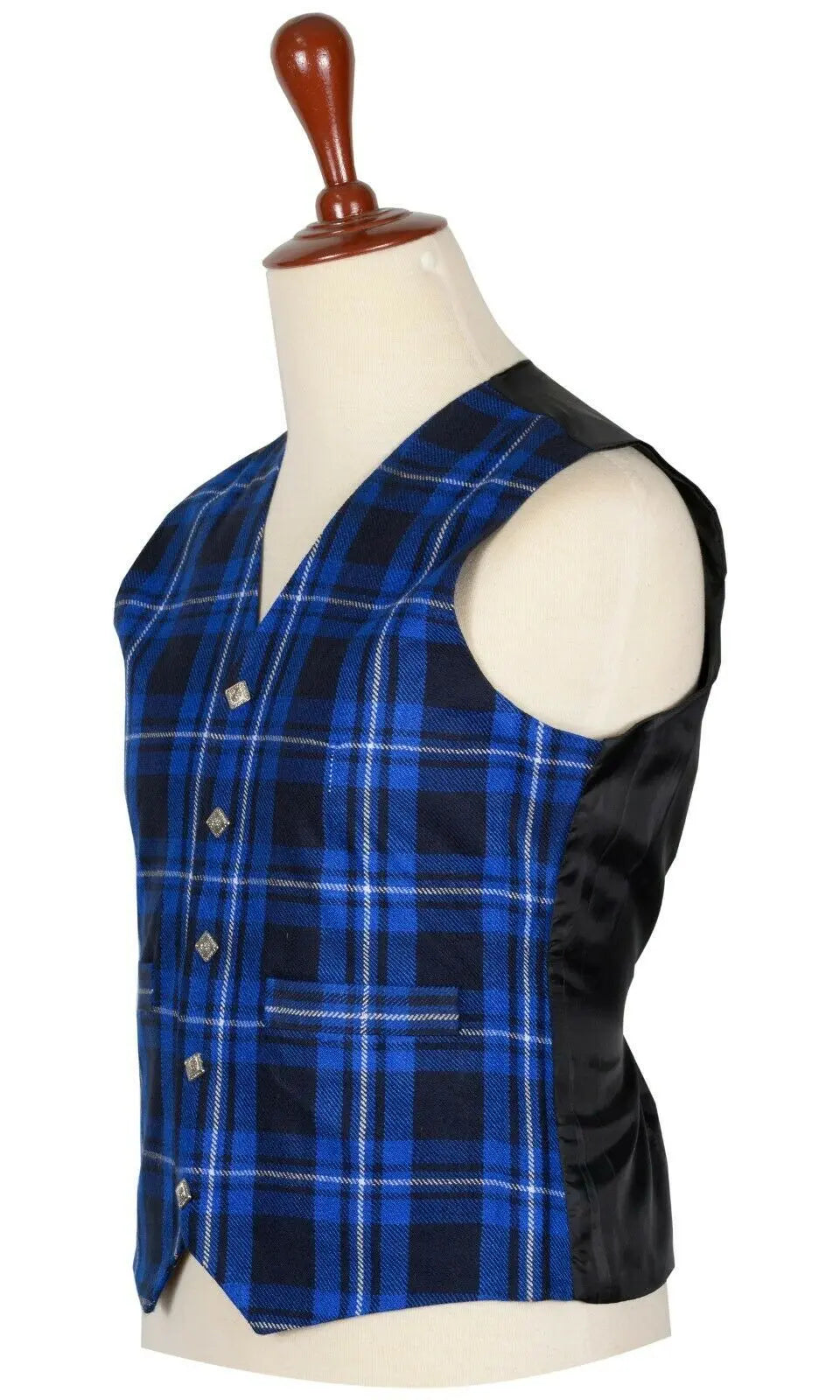 Traditional Scottish American Patriot 5 Buttons Tartan Waistcoat