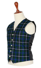 Traditional Scottish Blue Douglas 5 Buttons Tartan Waistcoat