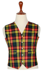 Traditional Scottish Buchanan 5 Buttons Tartan Waistcoat