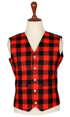 Traditional Scottish Bufallo 5 Buttons Tartan Waistcoat