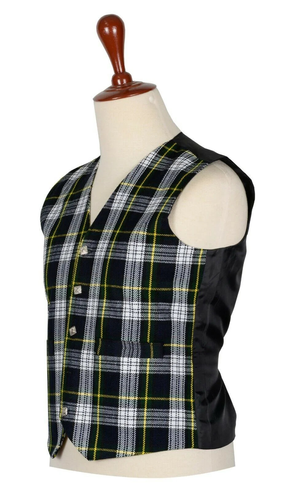 Traditional Scottish Dress Gordon 5 Buttons Tartan Waistcoat