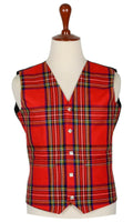 Traditional Scottish Royal Stewart 5 Buttons Tartan Waistcoat