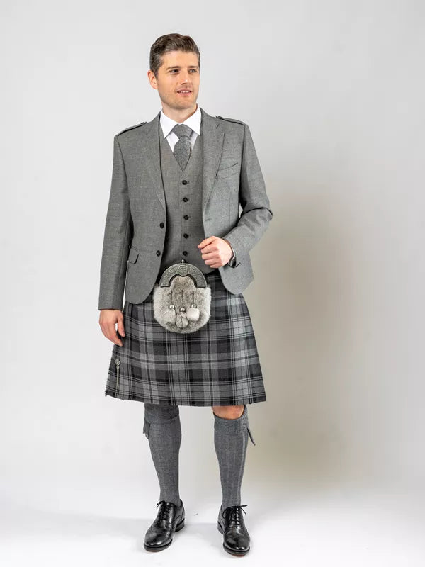Strathearn Light Grey Jacket Kilt & Waistcoat