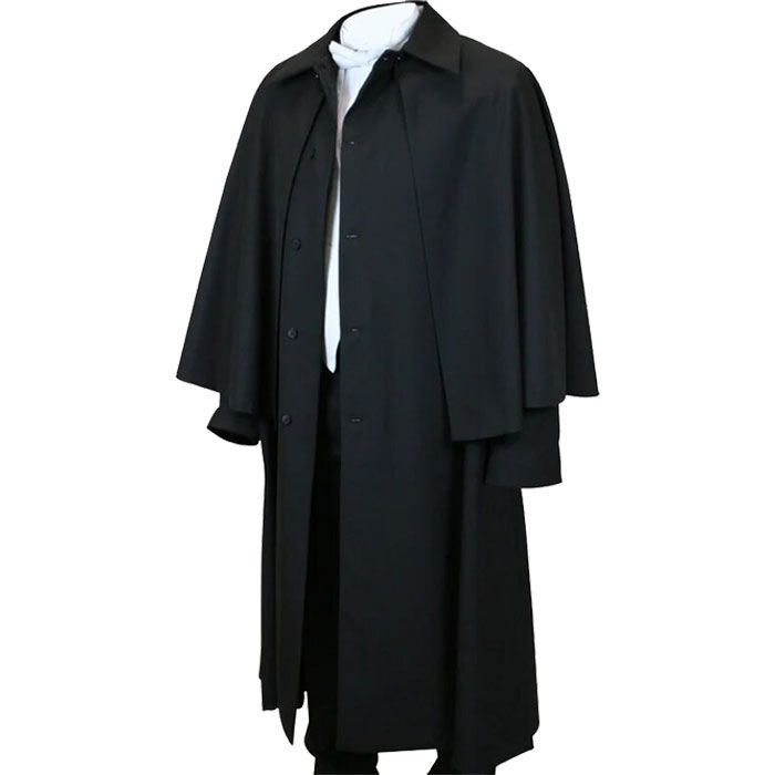 Men's Black Inverness Cape