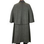 Mens Inverness Cape Gray Wool