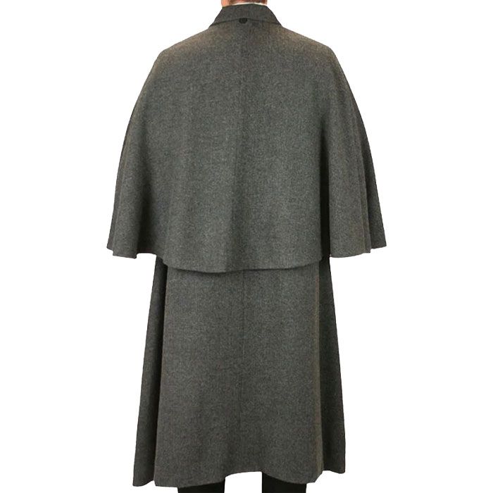 Mens Inverness Cape Gray Wool