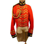 New British Full Red Wool Dress Men's Officer Jacket