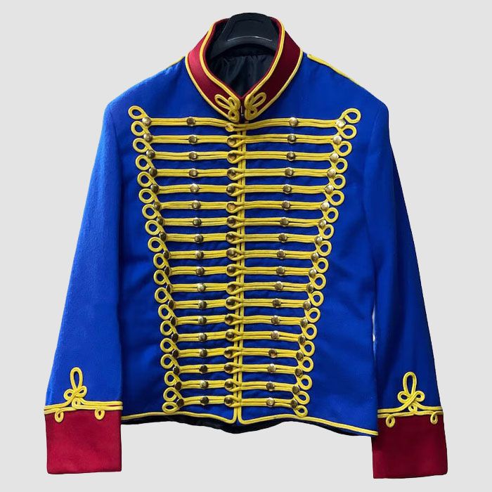 Royal Blue Hussars Jacket Scottish Tunic Jacket Military Uniform Napoleonic