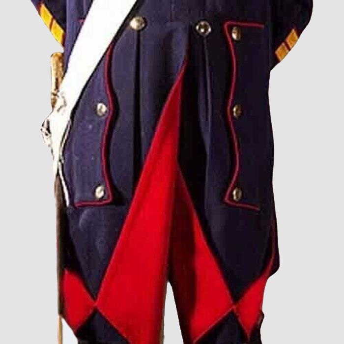 French Napoleonic Navy Blue Line Artillery 1806 Wool Men Coat