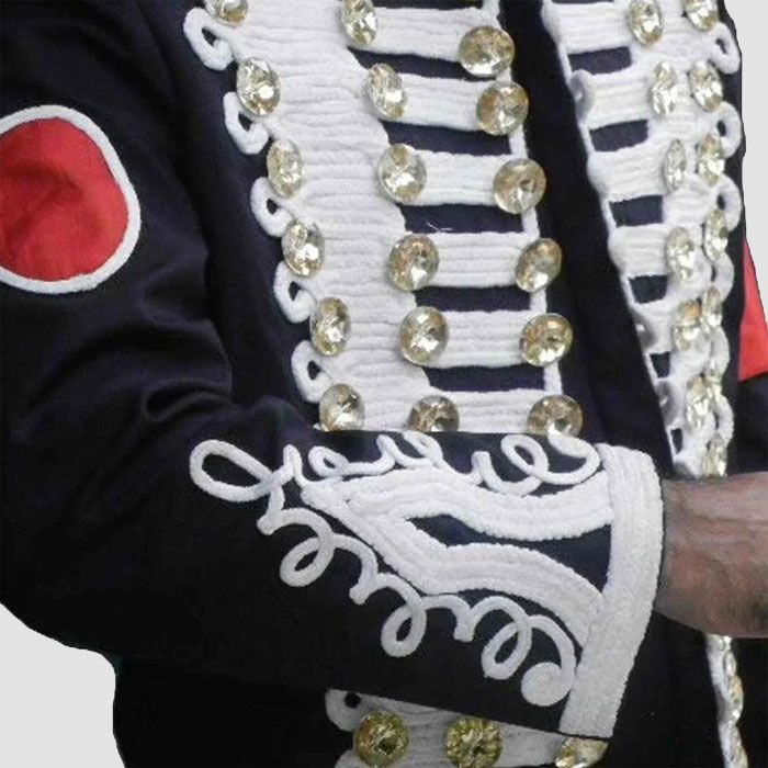 Inspired From Michael Jackson Braided Jacket Heavy Braided Jacket, Steampunk Steampunk Military Uniform